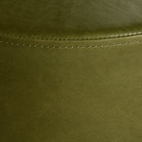 Bumper Large Ottoman in Loden Green Leather - Angle 9