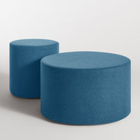 Bumper Small Ottoman in Vesper Marine Blue - Angle 9