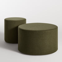 Bumper Large Ottoman in Vesper Olive - Angle 8
