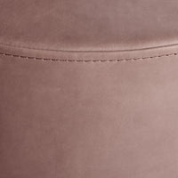 Bumper Small Ottoman in Oyster Leather - Angle 10