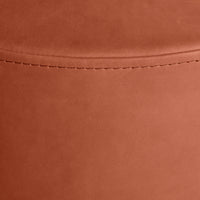 Bumper Large Ottoman in Terracotta Leather - Angle 9