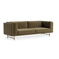 Coffer 96" Sofa in Moss Velvet - Angle 3