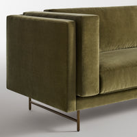 Coffer 96" Sofa in Moss Velvet - Angle 6