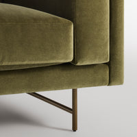 Coffer 96" Sofa in Moss Velvet - Angle 7