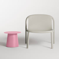 Circula Low Cocktail Table in Bubblegum - Angle 2