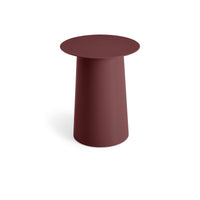 Circula Tall Side Table in Oxblood - Angle 6