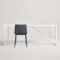 Between Us Chair in Ink Leather - Angle 6