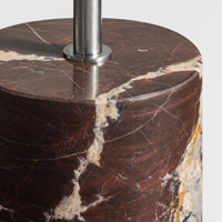 Chit Chat Cocktail Table in Stainless / Cherry Marble - Angle 8