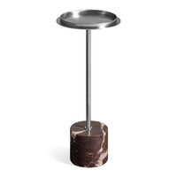 Chit Chat Cocktail Table in Stainless / Cherry Marble - Angle 4