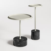 Chit Chat Cocktail Table in Putty / Black Marble - Angle 3