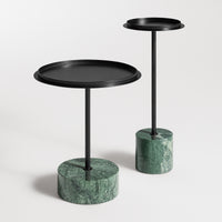 Chit Chat Cocktail Table in Black / Green Marble - Angle 3