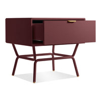Dang 1 Drawer Nightstand in Oxblood - Angle 5