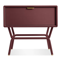 Dang 1 Drawer Nightstand in Oxblood - Angle 1