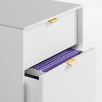 Dang File Pedestal in White - Angle 9
