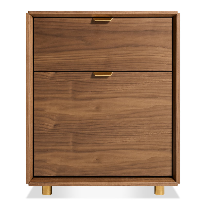 Dang File Pedestal in Walnut - Angle 1