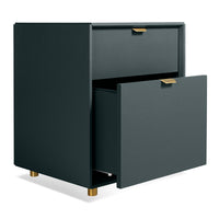 Dang File Pedestal in Navy Green - Angle 5