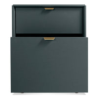 Dang File Pedestal in Navy Green - Angle 2