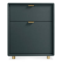 Dang File Pedestal in Navy Green - Angle 1