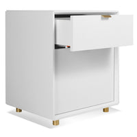 Dang File Pedestal in White - Angle 4
