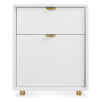 Dang File Pedestal in White - Angle 1