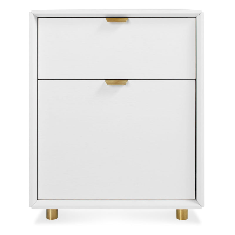 Dang File Pedestal in White - Angle 1
