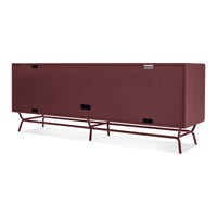 Dang 2 Door / 2 Drawer Console in Oxblood - Angle 10