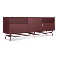 Dang 2 Door / 2 Drawer Console in Oxblood - Angle 7