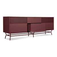 Dang 2 Door / 2 Drawer Console in Oxblood - Angle 8