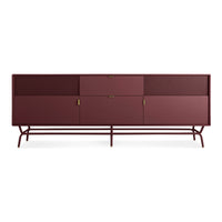 Dang 2 Door / 2 Drawer Console in Oxblood - Angle 1