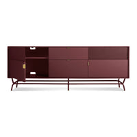 Dang 2 Door / 2 Drawer Console in Oxblood - Angle 6