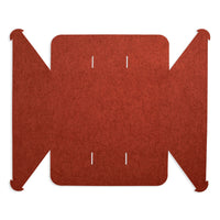 Double Tuck Large Felt Basket en Tomato - ángulo 7