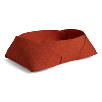 Double Tuck Large Felt Basket en Tomato - ángulo 4