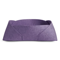Double Tuck Large Felt Basket in Lilac - Angle 2