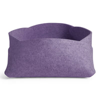 Double Tuck Large Felt Basket in Lilac - Angle 5