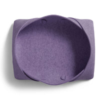 Double Tuck Large Felt Basket in Lilac - Angle 6
