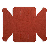 Double Tuck Medium Felt Basket in Tomato - Angle 8