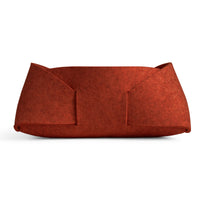Double Tuck Medium Felt Basket in Tomato - Angle 1