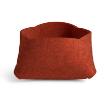 Double Tuck Medium Felt Basket in Tomato - Angle 6