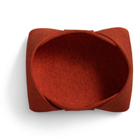 Double Tuck Medium Felt Basket in Tomato - Angle 7