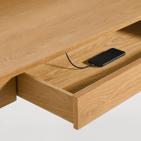 Session Desk in White Oak - Angle 10