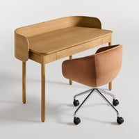 Session Desk in White Oak - Angle 3