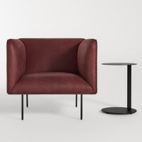 Dandy Lounge Chair en Oxblood Leather - ángulo 11