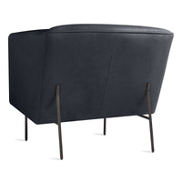 Dandy Lounge Chair in Ink Leather - Angle 7