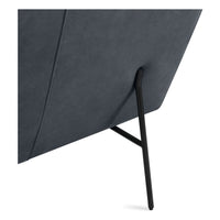 Dandy 86" Sofa in Ink Leather - Angle 6
