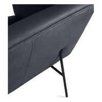 Dandy 86" Sofa in Ink Leather - Angle 7