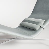 Deep Thoughts Leather Chaise in Breezy Blue Leather - Angle 11