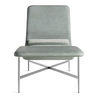 Deep Thoughts Leather Chaise in Breezy Blue Leather - Angle 7