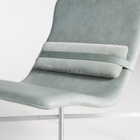 Deep Thoughts Leather Lounge Chair in Breezy Blue Leather - Angle 8