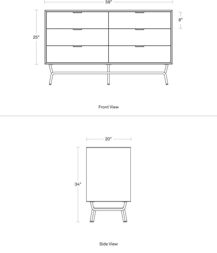 standard dresser dimensions Kathy Ireland Home River Brook White Suede Oak 4-Drawer at The Max and Lily Sutton 4 Kappesberg Jolyne 6-Drawer Horizontal Dresser