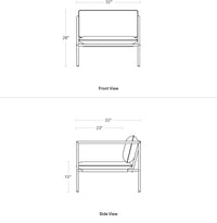 Dog Days + Circula Patio Set en Sunbrella Linen - ángulo 3